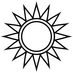 Minimal Sun Emblem – Vector Icon