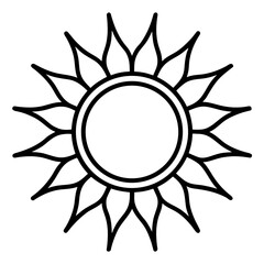 Minimal Sun Emblem – Vector Icon