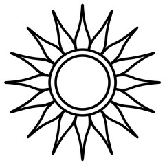 Minimal Sun Emblem – Vector Icon