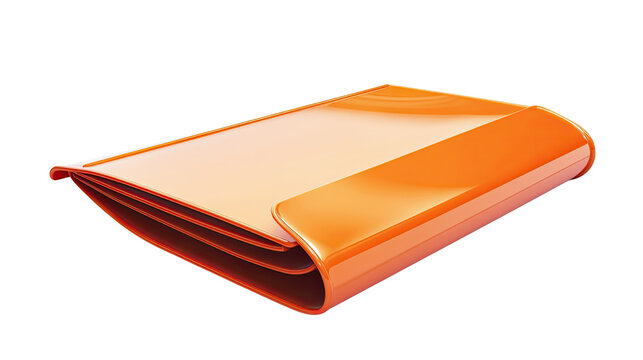 orange folder on white background