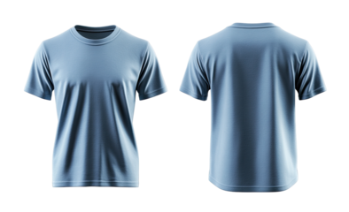 Light gray, short-sleeved T-shirt, front and back views.  A plain, crew neck, casual top, presented in a 3D mockup, displays a smooth, slightly textured surface