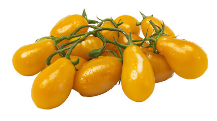 Sweet Yellow Tomatoes on Transparent Background