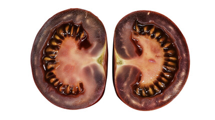 Dark slide tomato on Transparent Background