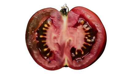 Dark slide tomato on Transparent Background