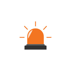 Fototapeta premium Emergency Siren Icon in Flat Style. Police Alarm Vector Illustration Isolated on White Background.