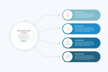 Vector infographic label design with circle infographic template design and 4-5-6 options or steps. Can be used for process diagram, presentations, workflow layout, banner, flow chart, info graph