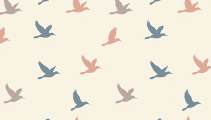 Seamless Pattern Design for Modern Interiors in Soft Pastel Colors