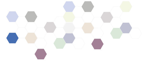 Abstract white and colorful hexagon background , 3D concept for business and banner ,technology ,tech, medical science 