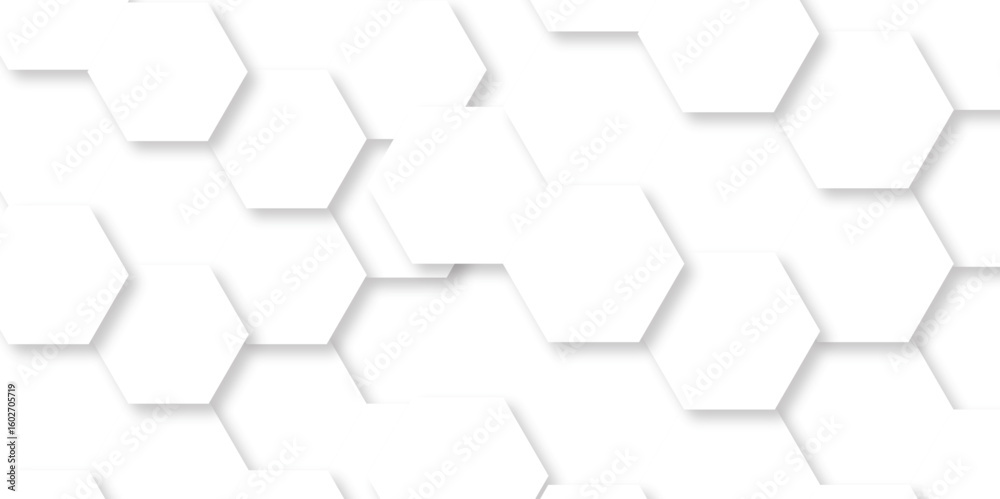  seamless pattern with hexagons abstract minimal background. abstract emboss white hexagonal backgrou