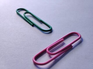 paper clips on white background