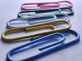 paper clips on white background