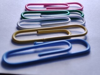 paper clips on white