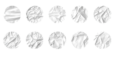 Circular, textured, white shapes