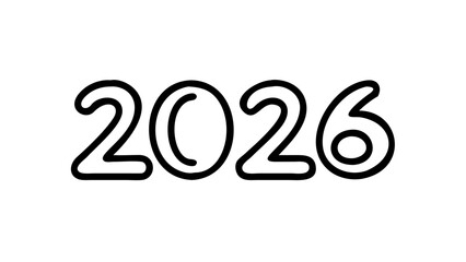 Pack of 2026 New Year logo celebrations designs, templates , social media banners in white background vector illustration.