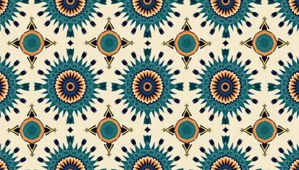 Seamless Pattern Design, Abstract Shapes, Creative Artwork, Digital Art, Colorful Environment, Top View, Vibrant Aesthetic