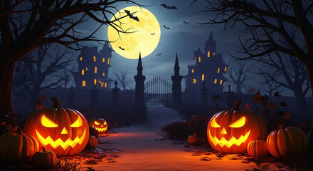 halloween scary home bats Halloween pumpkin background halloween background with pumpkin and bats