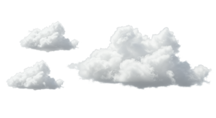 Ultra-realistic uhd photo of transparent fluffy cumulus clouds on a seamless brilliant white background, sharply focused with no shadows, creating a minimalist high-key concept of purity and