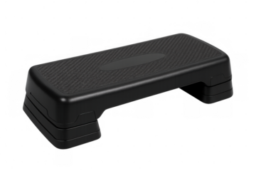 Adjustable stepper platform isolated on transparent background, ideal for fitness and aerobic workouts