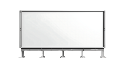Empty billboard on transparent background