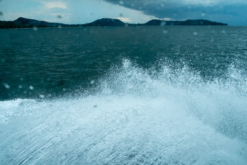 Neon Lights Reflected on River at Night