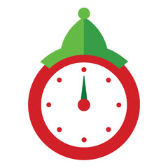 Christmas Clock Vector Illustration .eps