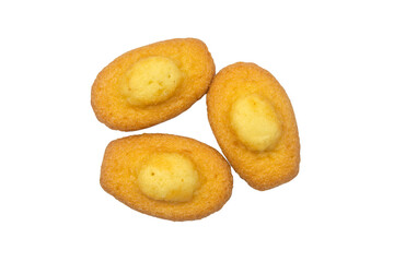 plusieurs madeleines isolées sur un fond blanc