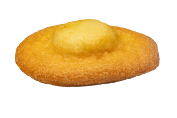 Madeleine isolé sur un fond blanc