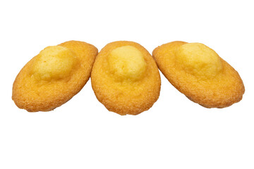 plusieurs madeleines isolées sur un fond blanc