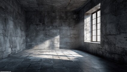 Empty, stone room with a window