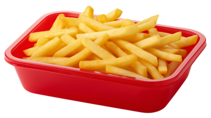 French Fries in Red Container Delicious Snack Food