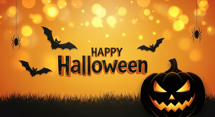 happy halloween with bats pumpkin halloween very scary pumpkins dark scary night halloween background