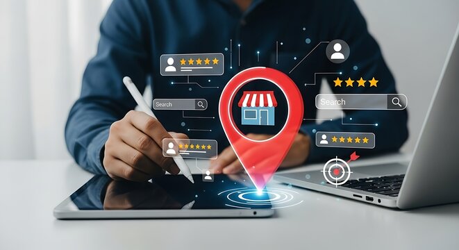 Enhancing Local Presence: Navigating Online Reviews and Customer Targeting for Business Growth with Digital Tools and Marketing Strategy.