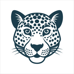 Stylized Dotted Jaguar Head Vector Illustration Dotted Jaguar Hea