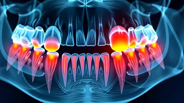 panoramic x-ray, dental diagnosis, jaw structure. Oral health. Teeth abnormalities indicate underlying issues. Bone density reflects nutritional health. Imaging technology advances clinical care.