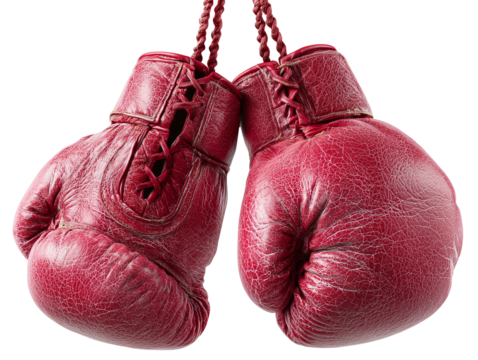 Boxing gloves on transparent background