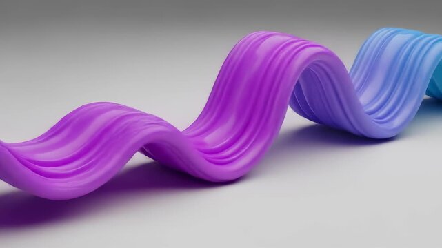 Mesmerizing Color Morph: Abstract 3D Animation of Flowing Gradient Wave - Seamless Loop