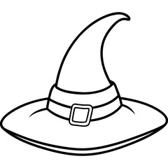 Simple Line Witch Hat Icon