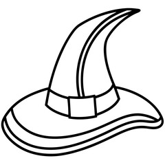 Simple Line Witch Hat Icon