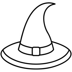Simple Line Witch Hat Icon