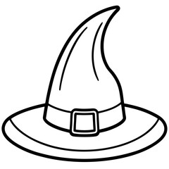 Simple Line Witch Hat Icon