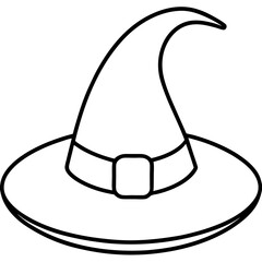 Simple Line Witch Hat Icon