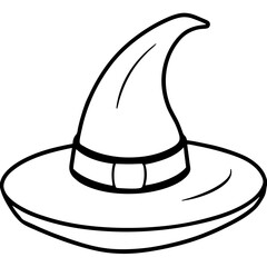 Simple Line Witch Hat Icon