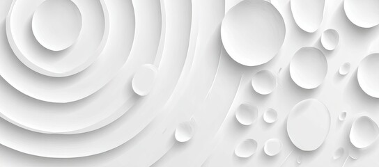 Abstract white circles and ripples