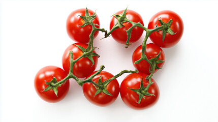 cherry tomatoes on a white background