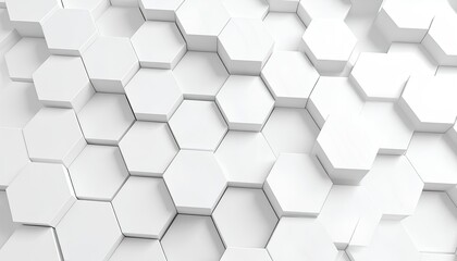 Naklejka premium Hexagon Geometric Pattern Background, white background
