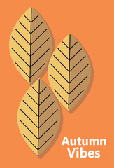 Autumn simple poster set. Autumn flyer set of designs Scandinavian mosaic. Banner autumn elements. Autumn design poster. Vector illustration.	