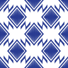 vintage embroidery ikat ethnic batik boho aztec tribal ancient pattern seamless background for fashion fabric and textile,2d illustration