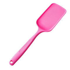 Pink Kitchenware silicone spatula isolated on transparent background