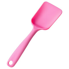 Pink Kitchenware silicone spatula isolated on transparent background
