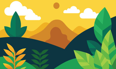  Warm Hues of a Natural Landscape at Sunset 🌄